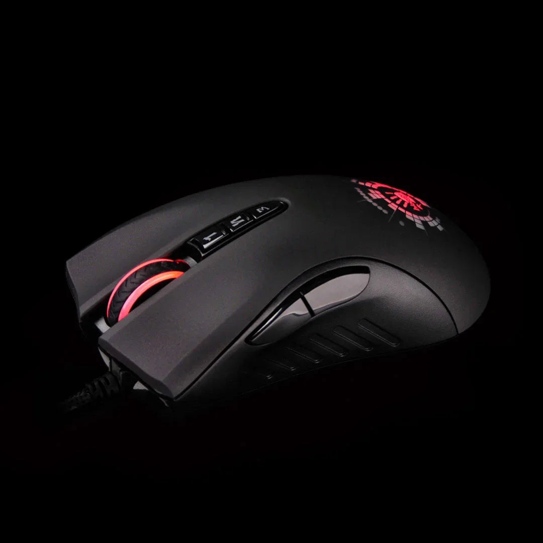 A4TECH Bloody A91 Gaming Mouse 4000 DPI Wired RGB Gaming Mouse, 8 Programmable Buttons, 1000Hz Polling Rate, Drag Click Gaming Mouse