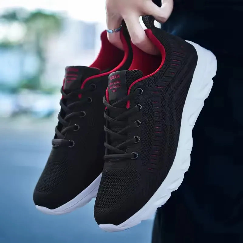 Zapatillas deportivas para hombre para correr y hacer jogging, sneakers casuales de exterior con cordones, malla transpirable ligera, para tenis y caminar al aire libre, tallas 39-46