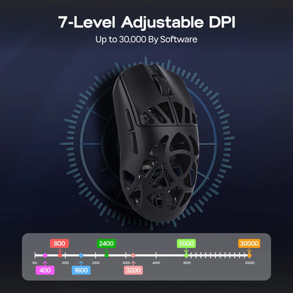 EPOMAKER Carbon X Gaming Mouse – 30,000 DPI PAW3950 Tri-Mode Wireless Mouse