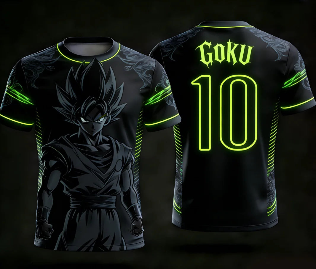 2026 Dragon Ball Official 3D Printed Wukong 10 Training Suit for Parent-child Sports, Quick Drying Fashion Short Sleeved T-shirt