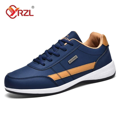 YRZL Scarpe da uomo primavera autunno impermeabili da passeggio, sneakers casual in pelle da uomo, scarpe sportive antiscivolo, calzature da tennis per uomo
