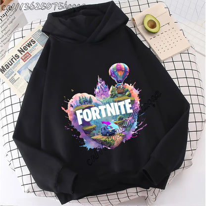 Fortnite Kids Hooded Coats Anime Fortnite Sweatshirts Game Spring Autumn Hoodies Sportswear Children Clothes Gift