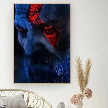 Game God Of War Poster DIY Vintage Movie Poster Wall Art Painting Study Stickers Small Szie Wall Painting