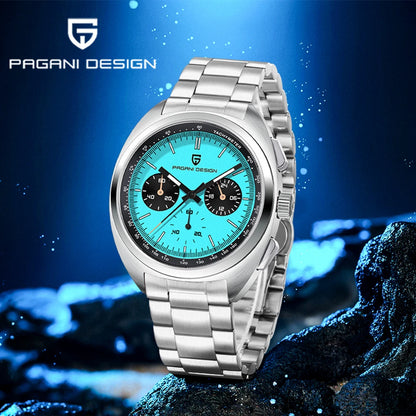 Pagani Design 2026 Fashion Men's Quartz Watch Top Brand Luxury Sapphire VK63 Men's Chronograph All-Steel Diving Relógios Masculino