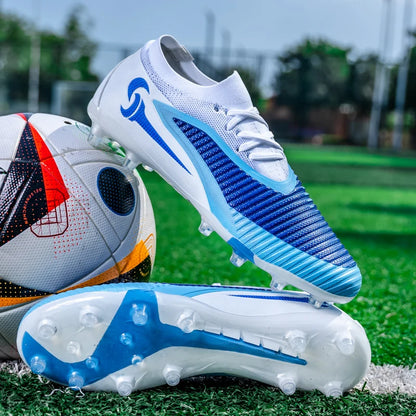 Nouveaux hommes bottes de Football adulte antidérapant Sport de plein air entraînement crampons chaussures de Football garçons longues pointes respirant Match confortable