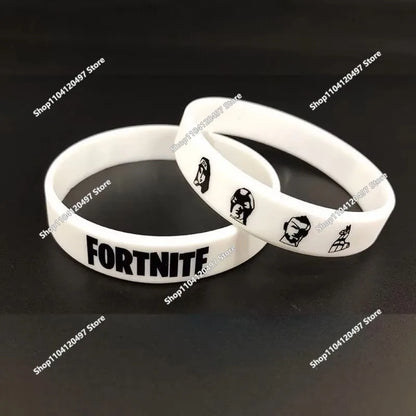 Pulseira Fortnite de Fitness em Silicone de Borracha, Vermelha e Preta, Sem Inscrição, 1 Peça, Presente para Homem, Mulher e Criança, Venda por Grosso