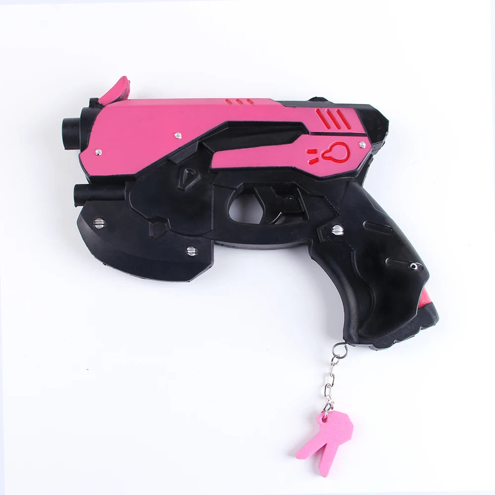 Pistola arma de D.Va Hana Song de Overwatch, accesorio cosplay tipo auricular, accesorio de cosplay y juguete para fiestas de Navidad y Halloween