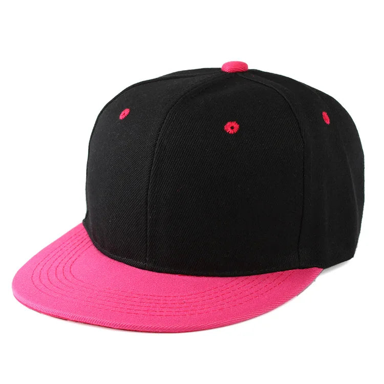 Fashion Solid Baseball Cap Flat Peak Hip Hop Hats Men Women Snapback Caps Male Bone Band Kpop Casual Travel Outdoor Sun Hats