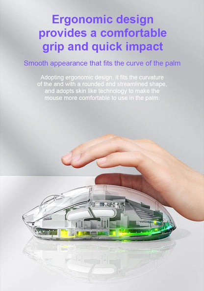 AULA SC660 kabellose Bluetooth-Maus, E-Sports-Maus mit Drei-Modus-Verbindung, leichte Maus, Type-C-Aufladung, für Gaming, Büro, Mädchen und Jungen