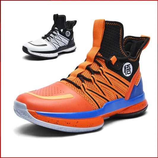 2024 New Dragon B Style Orange Men's Basketball Shoes Size 38-44 Air Cushioning Sport Sneakers Mesh Breathable Training Shoes