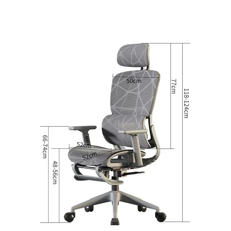 Gaming Chair Office Desk Ergonomic Computer Adjustable Armrests 3D Headrest Chair Lift Chair Back  Can Tilt Back with Foo Pedals