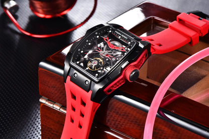 Novo Relógio de Pulso Masculino PAGANI DESIGN PDYS018 Automático Mecânico, Fashion Casual Skeleton, Safira e Aço Inoxidável