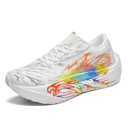 Scarpe da running 2026 con nuovo motivo Eagle, piastra in carbonio, scarpe sportive da maratona ultraleggere, traspiranti e ammortizzate per allenamento di corsa