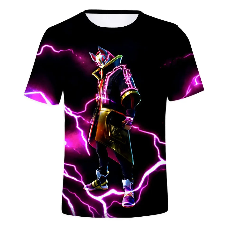 Fortnite Boys Clothes T-Shirt Victory Hero Child Kids T-shirt Battle Royale 3D Girls Short Sleeve Tees T-shirt