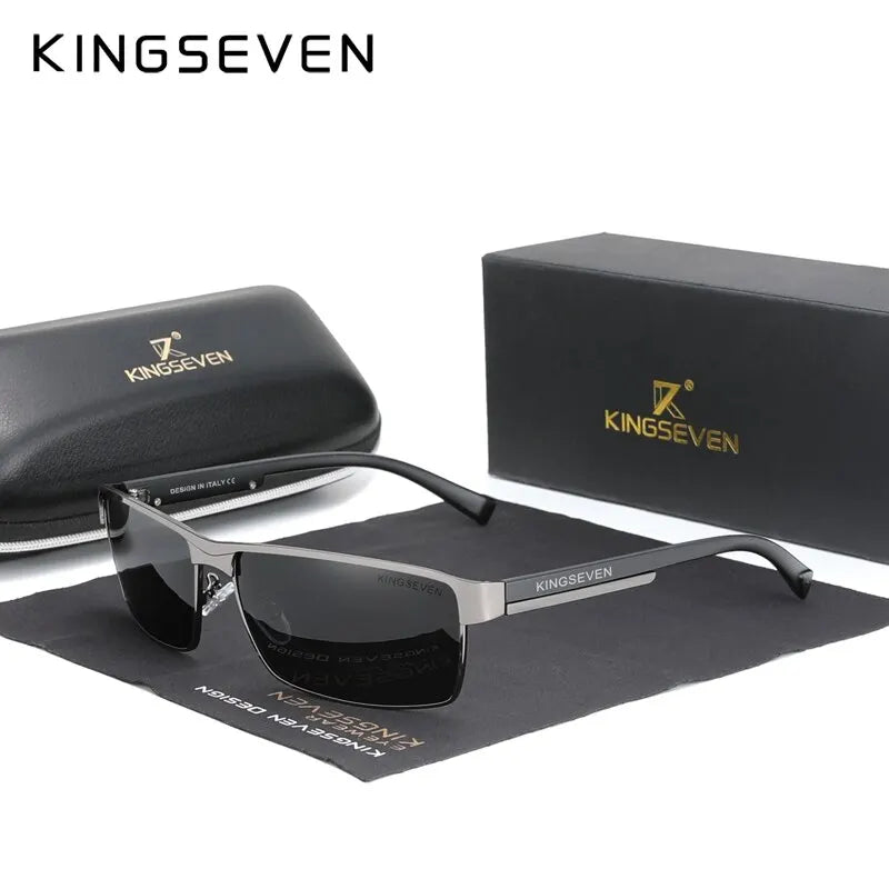 KINGSEVEN Men Polarized Photochromic Sunglasses Design Women Chameleon Sun Glasses UV400 Anti-glare Driving Square Eyeglasses