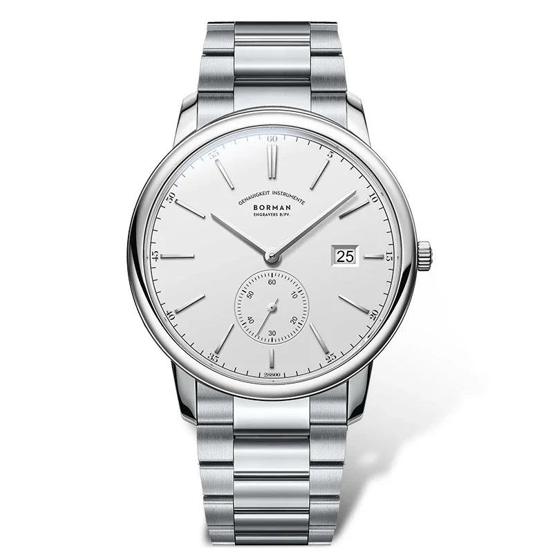 Orologio BORMAN BM3817 TOP nuovo 42 da uomo di lusso, meccanico automatico, vetro zaffiro, ultrasottile, impermeabile 50M, con sottoquadranti