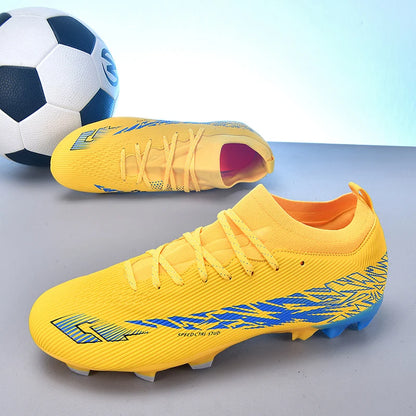 Nouvelles chaussures de football professionnelles pour hommes, chaussures de football antidérapantes, unisexes, respirantes, chaussures de futsal, nouvelles chaussures à crampons, livraison directe, ultralégères