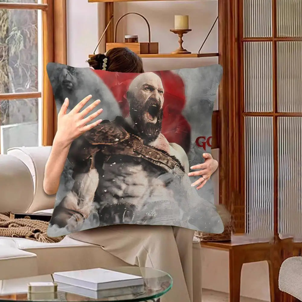 God Of War Video Game Pillow Gift Home Office Decoration Pillow Bedroom Sofa Car Cushion CoverPillow Case