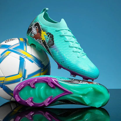 Nouvelles chaussures de football pour hommes, chaussures d'entraînement, chaussures de football à crampons longs, crampons de football ultralégers FG antidérapants pour l'extérieur, livraison directe