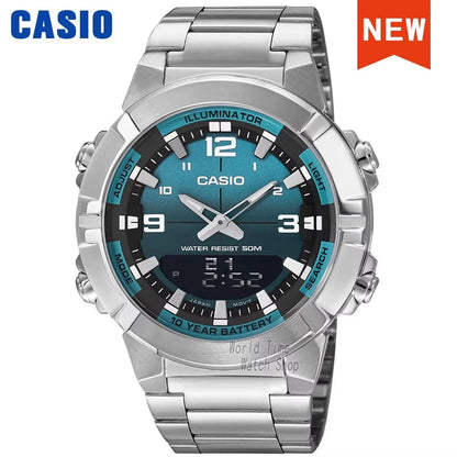 Casio watch for men top luxury set quartz 50m Waterproof  military dual display Watch relogio masculino AMW-870