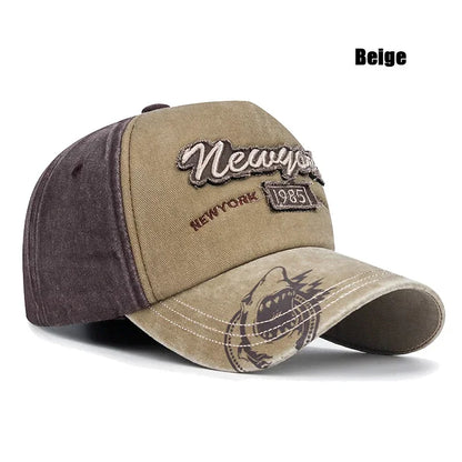 6 Colors New Unisex Washed Distressed Craft Patch 3 Dimensional Embroidery Design Baseball Cap