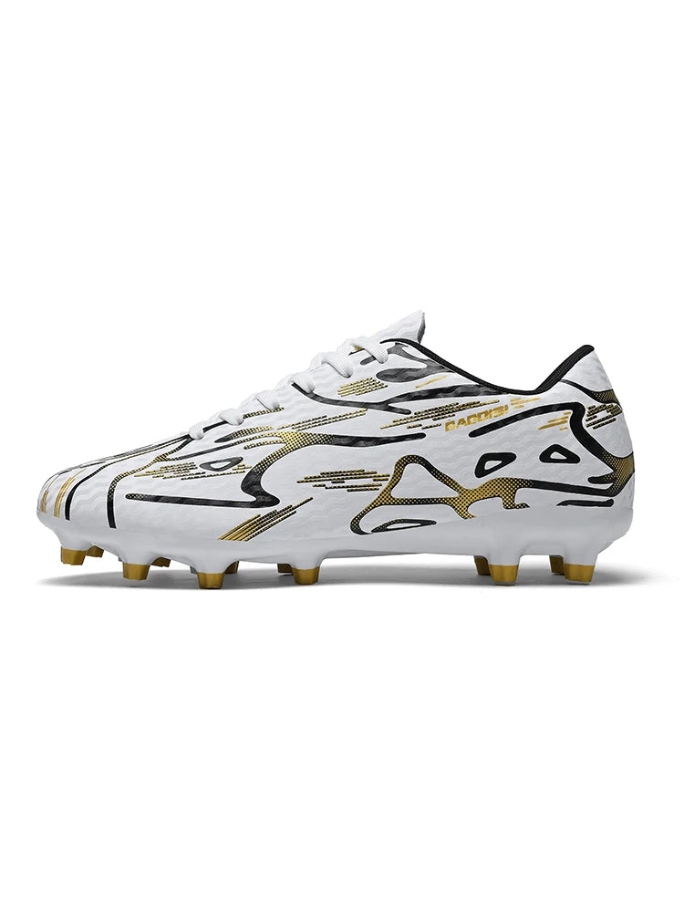Chaussures de football à crampons longs et basses, chaussures de sport respirantes et antidérapantes pour hommes, chaussures de sport résistantes à l'usure pour l'entraînement sur gazon naturel