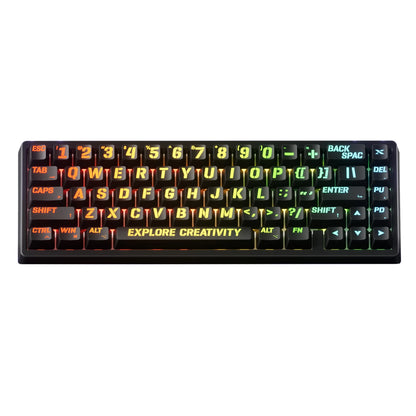 Teclado mecânico XVX M67 JadeStone com teclas IMD-Tech, hot-swappable, gasket, tri-mode, RGB personalizado, sem fios, 65%