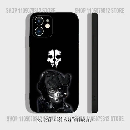 COD Call Of Duty G-Ghost Phone Case For iPhone 17 16,15,14,13,12,11,Pro,XS,Max,XR,Plus,Mini Soft Silicone Black Shockproof