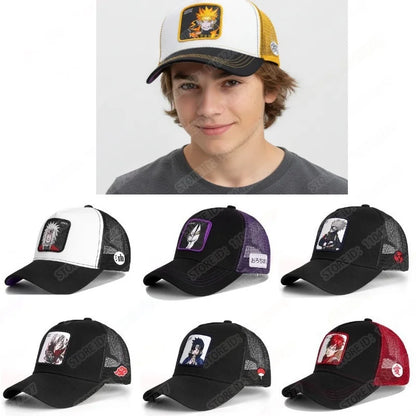 Anime Cartoon Naruto New Baseball Cap Uchiha Itachi Anime Styles Cap Men Women Hip Hop Dad Adjustable Mesh Hat Trucker Hat