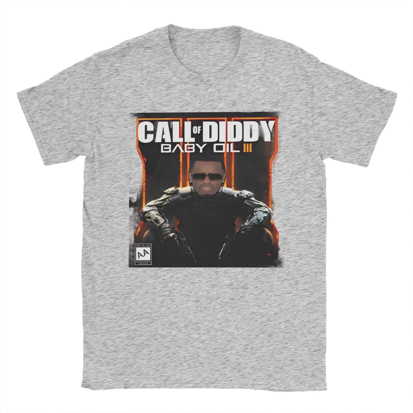 Men T-Shirt Call of Diddy Party Brainrot Sigma Humorous 100% Cotton Tees Short Sleeve  T Shirt O Neck Clothes Classic