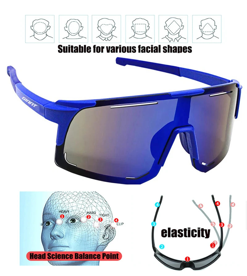 giant long-distance Cycling Glasses super light Men WomenAnti-Fog UV400 Protection MTB Bike Glasses with case