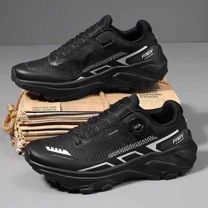 Spring & Summer Men's Running Shoes Outdoor Hiking, Wear-Resistant Trail Shoes with BOA Closure, Breathable Sports & Casual Style