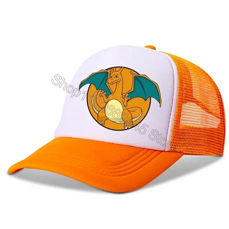 Pokemons Child Baseball Cap Cartoon Pikachu Printed Casual Hats Boys Outdoor Sun Hat Adjustable Peaked Cap Kids Birthday Gifts