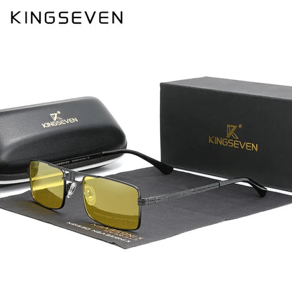KINGSEVEN Brand Rectangle Frame Sunglasses For Men Polarized Design Glasses Fashion High Quality Driving Eyewear UV400