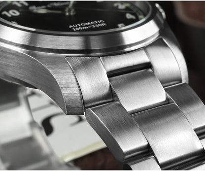 San Martin Simple Men's Watch 37mm Pilot Miyota 8215 Classic Military Explore Automatic Mechanical Watches Waterproof 100m