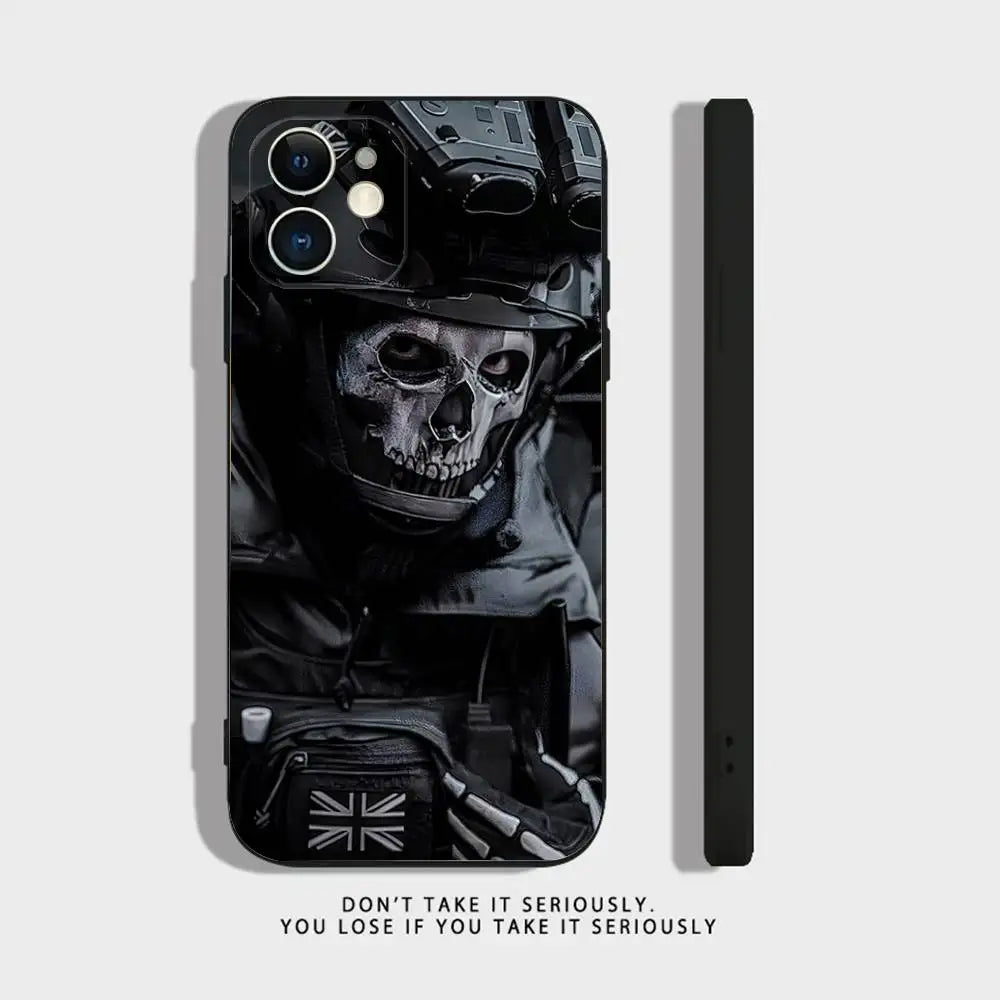 COD Call Of Duty G-Ghost Phone Case For iPhone 17 16,15,14,13,12,11,Pro,XS,Max,XR,Plus,Mini Soft Silicone Black Shockproof