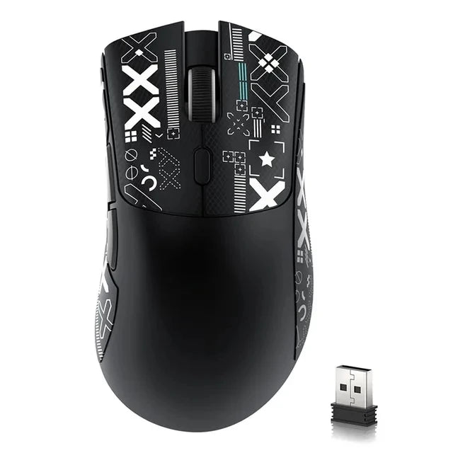 Rato Gaming Sem Fios Attack Shark R1 Leve Bluetooth 2.4G PAW3311 18000DPI Ergonómico com Macro