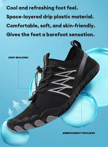 Outdoor Lightweight Men's Training Running Barefoot Shoes, Quick-Dry Swimming Water Shoes, Sport Gym Fitness Jogging Sneakers