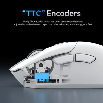 ATTACK SHARK R1 Tri-Mode-Gaming-Maus, PixArt PAW3311 Sensor, 18000 DPI, 1000hz, 59g ultraleicht für große Hände, für PC/Mac