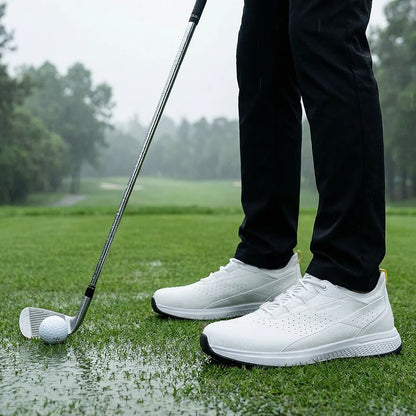 Golf Sports Shoes Men Waterproof high-Quality Leather Golf Competition Sports Shoes Formal Shoes Golf Course Men Training Shoes