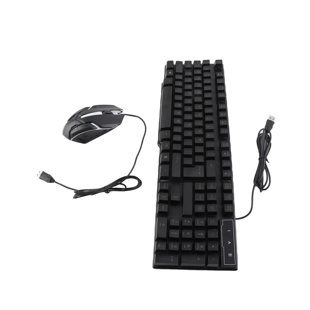 Keyboard Mouse Combo 4-piece Gaming Combo Ergonomic 104 Keys Keyboard 4-color Breathing Light Mouse Headset Anti-slip Mouse Pad