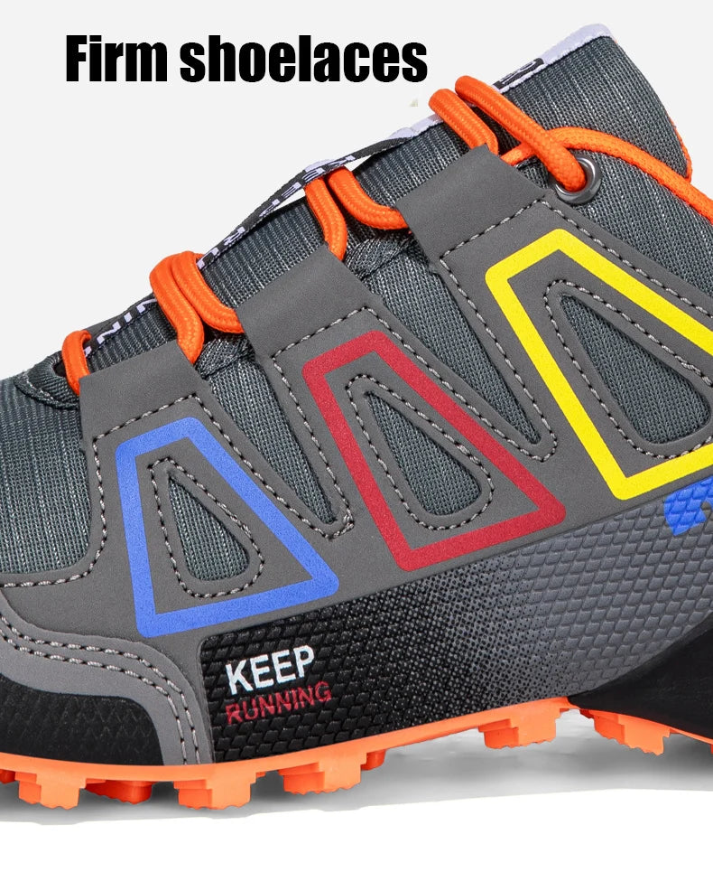 Men's Waterproof Hiking Shoes Wear-Resistant Outdoor Leather Hiking Hunting Tactical Sports Shoes