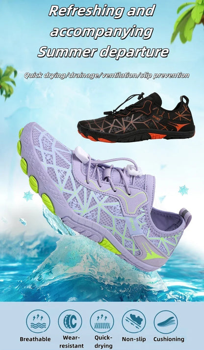 Barefoot shoes, quick-drying non-slip outdoor men's lightweight wading shoes, suitable for beaches, hiking, fitness, sports shoes size 36-4