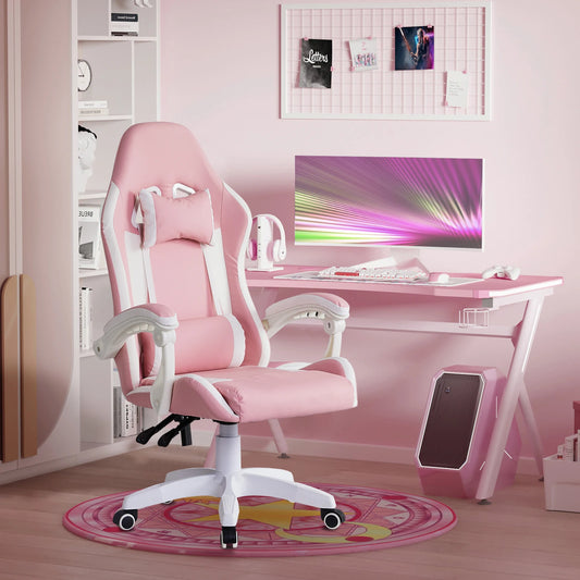 Ergonomic Racing Gaming Chair with Headrest, Lumbar Support, Height Adjustable Chair