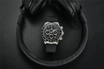Novo Original PAGANI DESIGN PD-1664 Relógio de Pulso de Luxo para Homem, Movimento de Quartzo Japonês VK63, Safira, Cronógrafo Resistente à Água, Dourado
