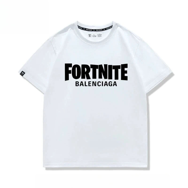New Fortnite short-sleeved creative high-value cartoon cartoon cool printed men's and women's breathable sweat-absorbent T-shirt