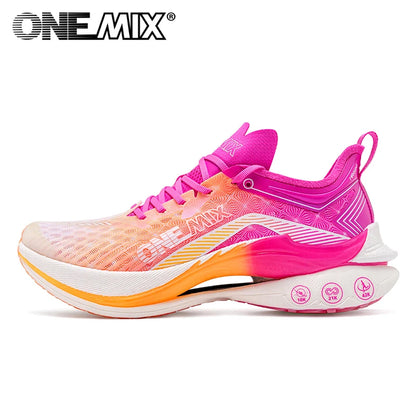 ONEMIX Marathon-Laufschuhe mit Carbonplatte, professionelle stabile Stütze, Stoßdämpfung, ultraleichte Rebound-Sneaker