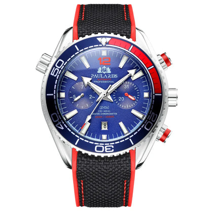 PAULAREIS P Reloj mecánico automático de lujo para hombre, cuerda automática, correa de caucho, resistente al agua, luminoso, con fecha, reloj de moda para hombre