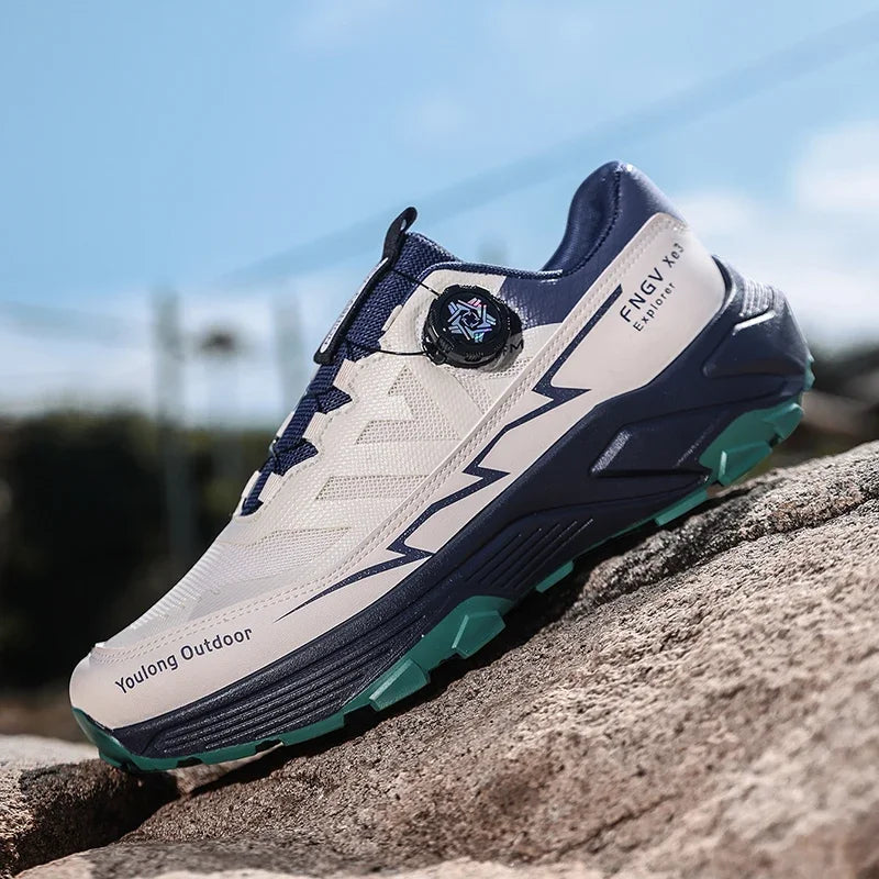 Sneakers da uomo casual outdoor antiscivolo e ammortizzanti, versatili scarpe da hiking off-road con suola morbida e confortevole per running