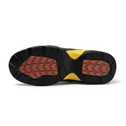 Sneakers da uomo taglie forti con color block di tendenza, comode, antiscivolo, con lacci, scarpe casual resistenti per attività outdoor maschili